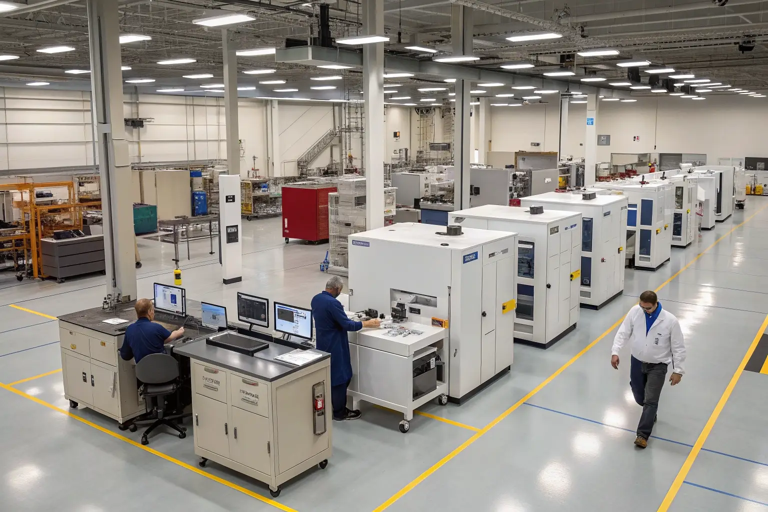 Industrial testing laboratory facility and scientific equipment