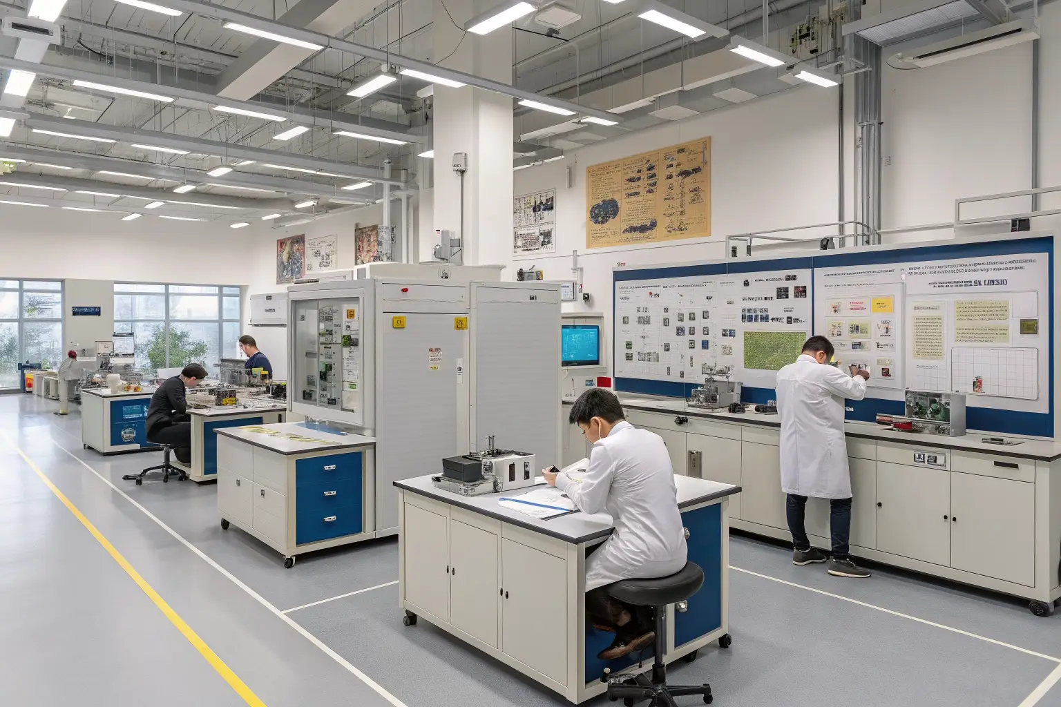 Advanced materials testing facility inside an academic research laboratory
